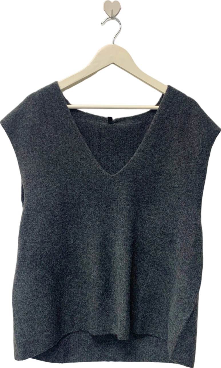 UNIQLO Grey V-Neck Sleeveless Top UK XXL