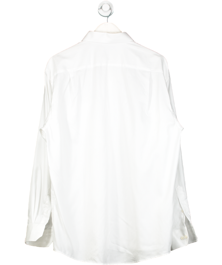 Eton White Classic Herringbone Twill Shirt 17.5" Neck UK XXXL