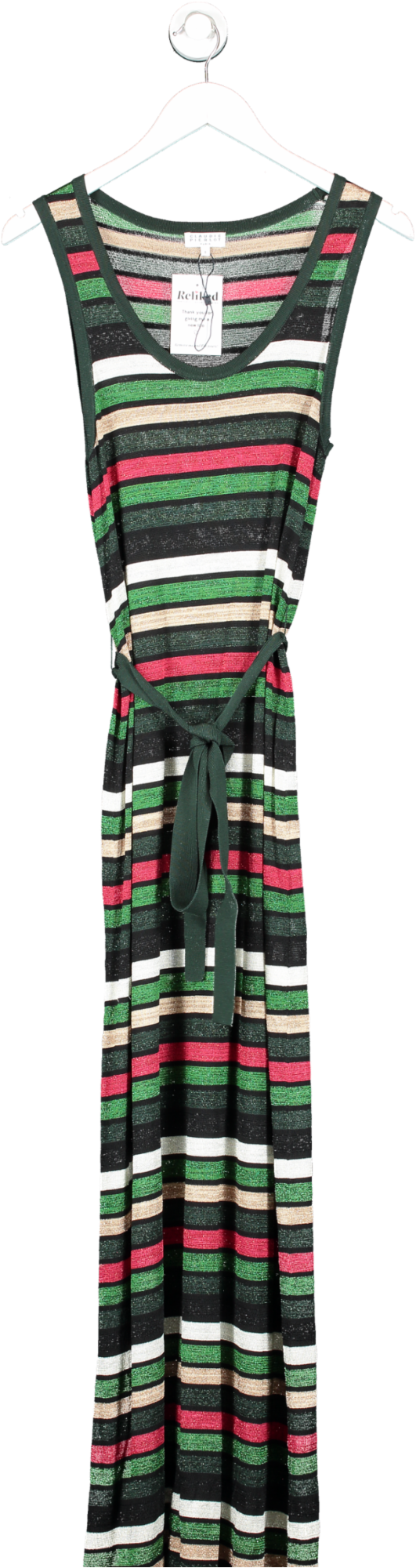 Claudie Pierlot Multicoloured Striped Sleeveless Dress UK 8
