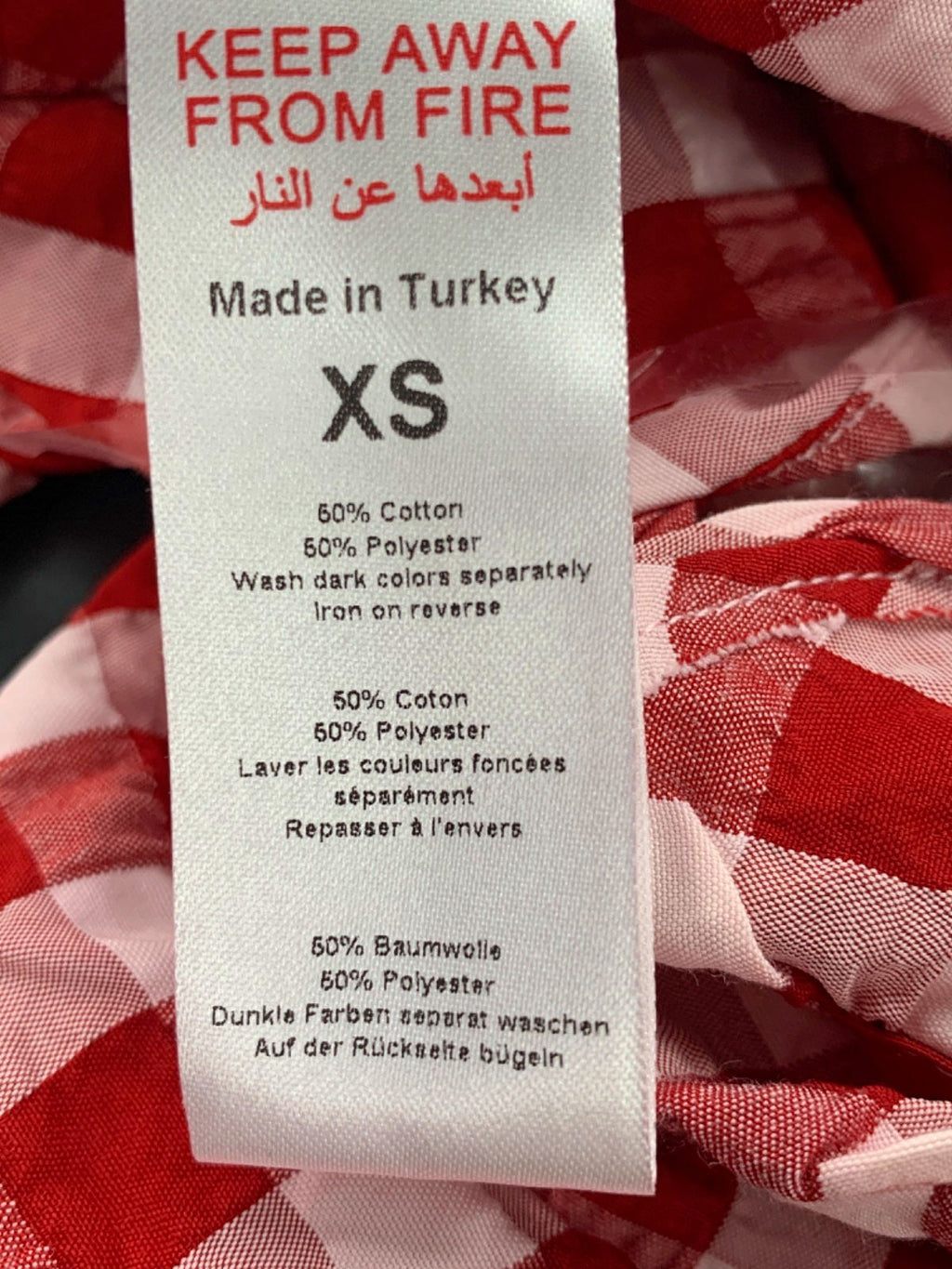 Nasty Gal Red Gingham Frill Crop Top UK XS