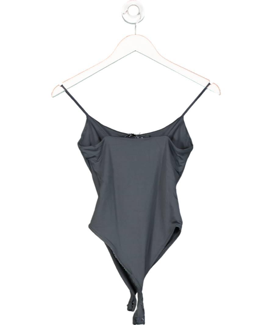 ZARA Grey Fitted Strappy Bodysuit UK S