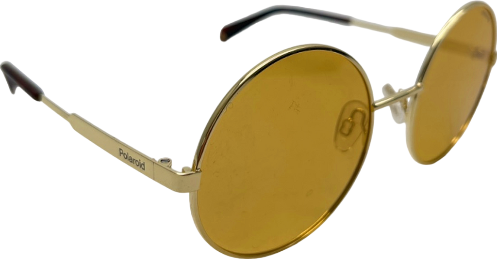 Polaroid Gold Round Sunglasses