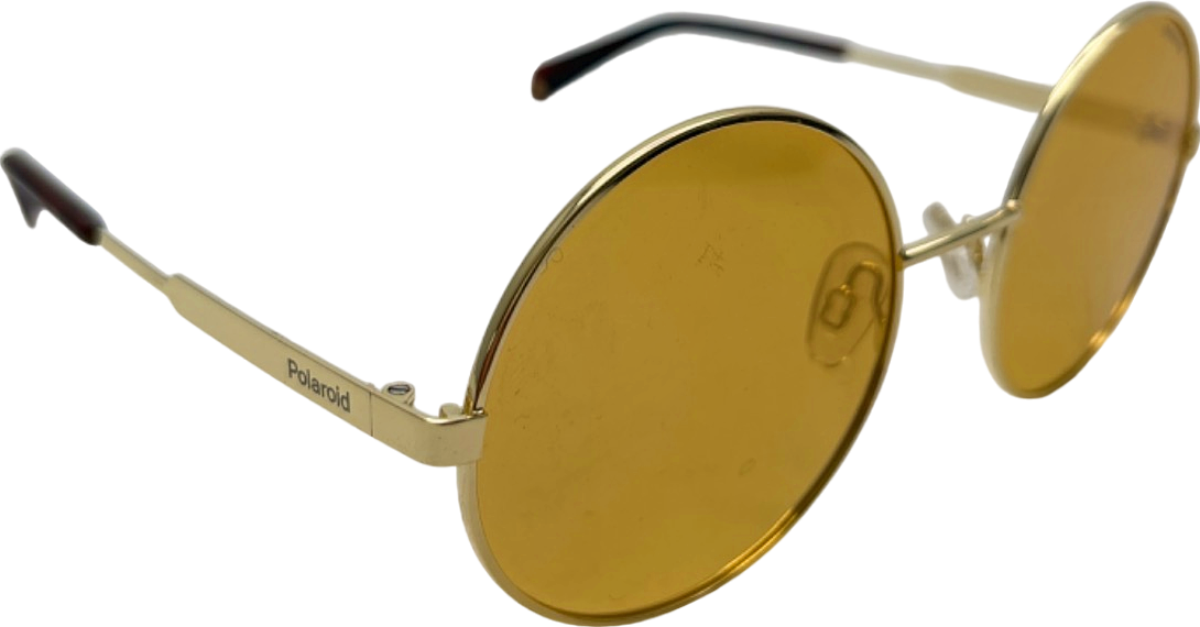 Polaroid Gold Round Sunglasses