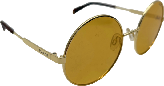 Polaroid Gold Round Sunglasses