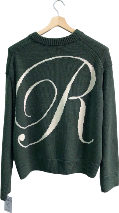Ronning Green R Embroidered Jumper M