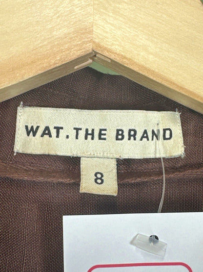 WAT THE BRAND Brown Short Sleeve Shirt UK 8