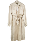 Ted Baker Cream Saila Patchwork Linen-blend And Woven Trench Coat UK 16