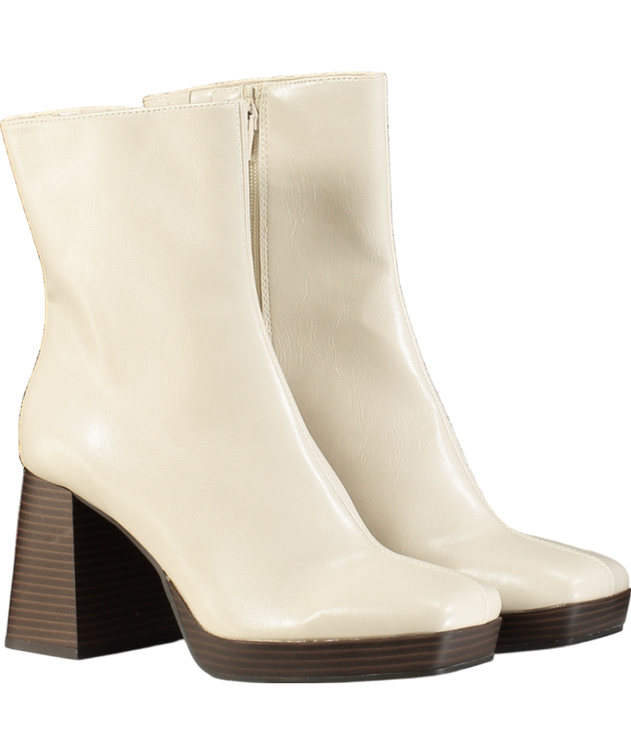 Coconuts by Matisse Cream Duke Platform Bootie In Bone UK 6.5 EU 39.5 👠