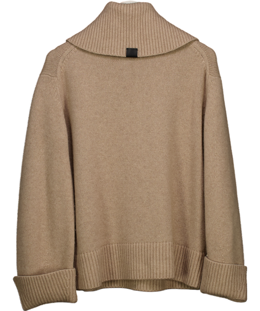 DEMELLIER LONDON Beige Light Camel Cashmere Merino Knit Sloan Jumper UK XS/S