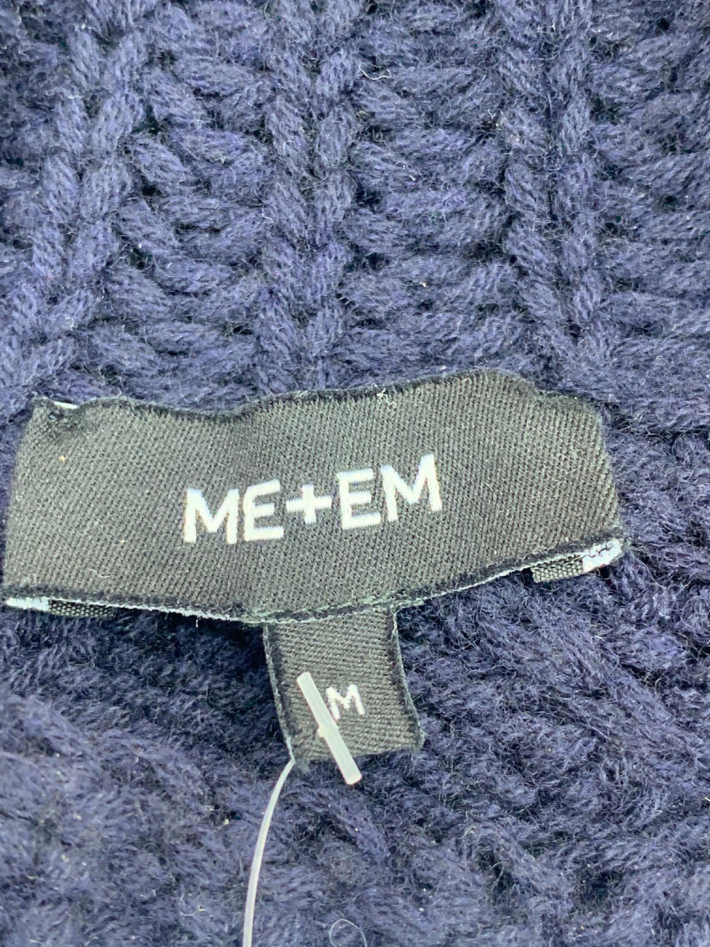 ME+EM Navy Chunky Knit Jumper M