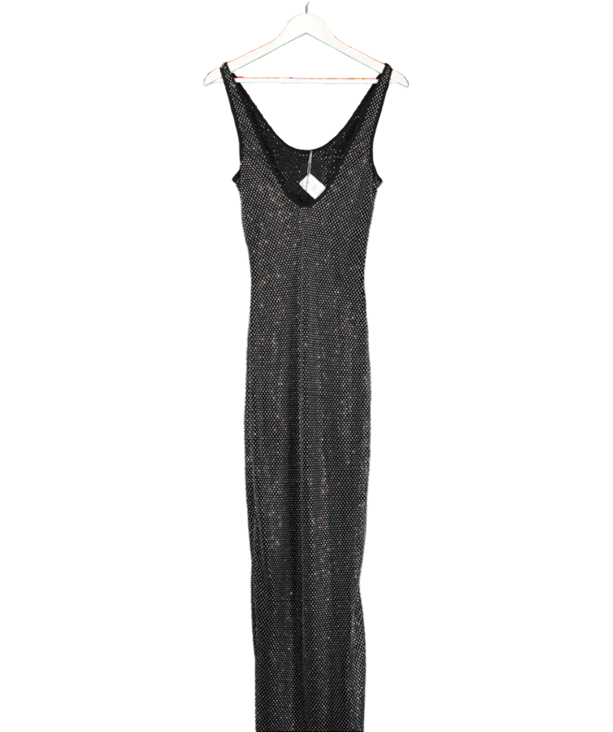 White Fox Black See The Light Maxi Dress UK S