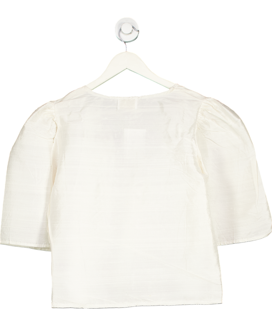 Maison Cleo Cream Agnes Blouse 100% Silk UK 8