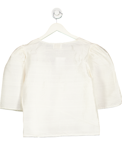 Maison Cleo Cream Agnes Blouse 100% Silk UK 8