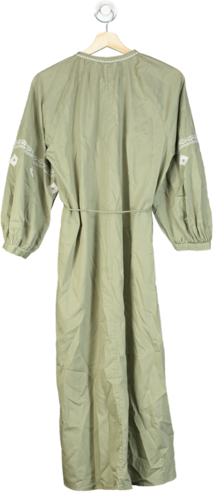 H&M Khaki Maxi Dress UK XS