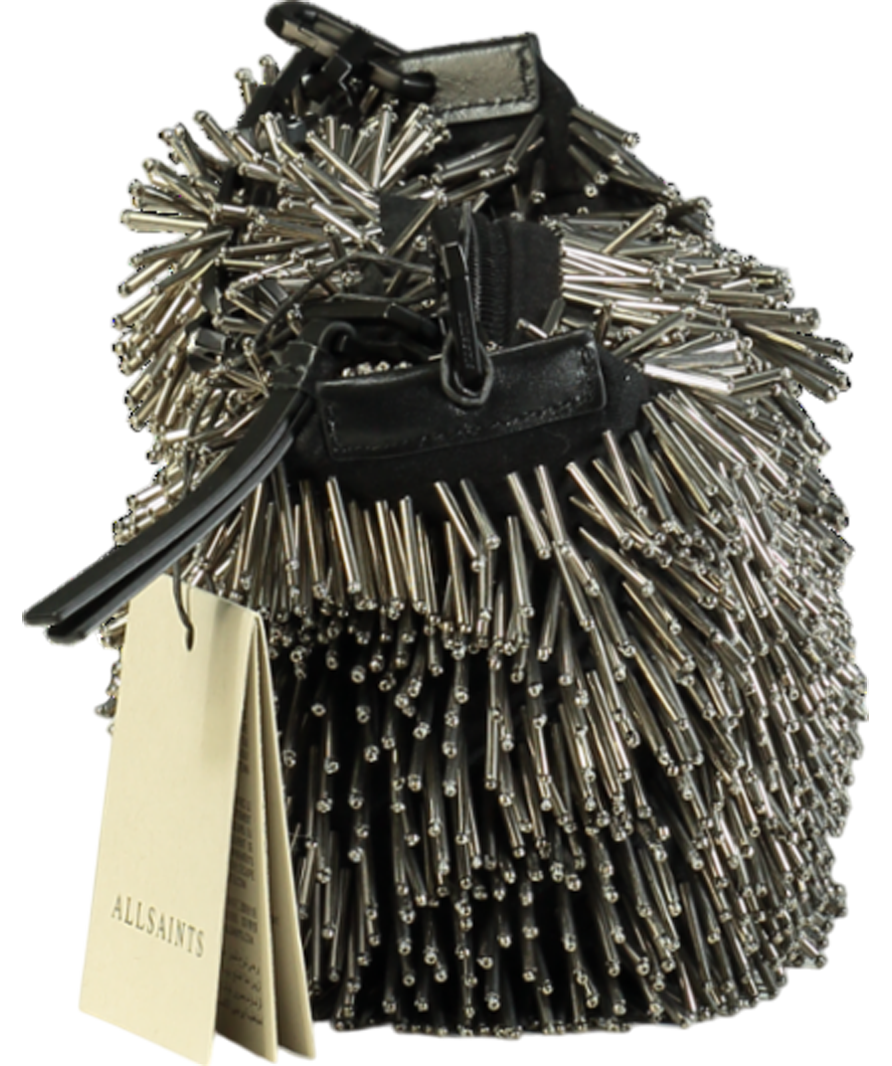 All Saints Metallic Madea Chain Strap Beaded Bag One Size