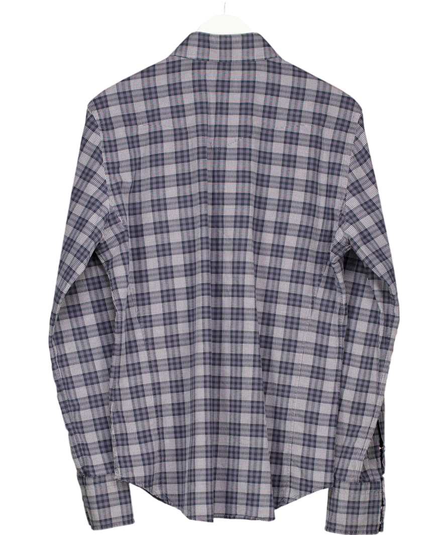 Tom Ford Black Mickey Slim-fit Checked Flannel Western Shirt UK S