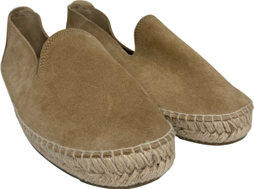 Manebi Beige Flat Suede Espadrilles UK 9 EU 43 👞