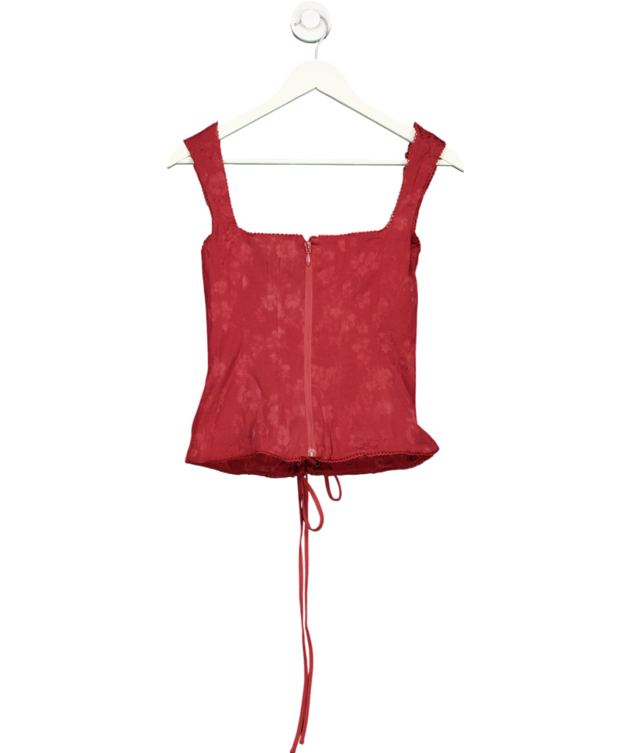 House of CB Red Parisa Merlot Floral Corset UK S