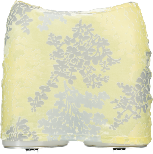 Jaded London Yellow Y2k Ultra Mini Skirt In Devore Floral UK 8