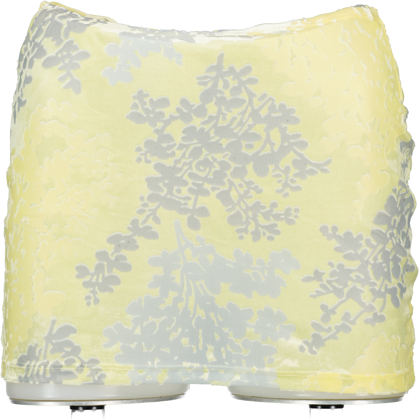 Jaded London Yellow Y2k Ultra Mini Skirt In Devore Floral UK 8