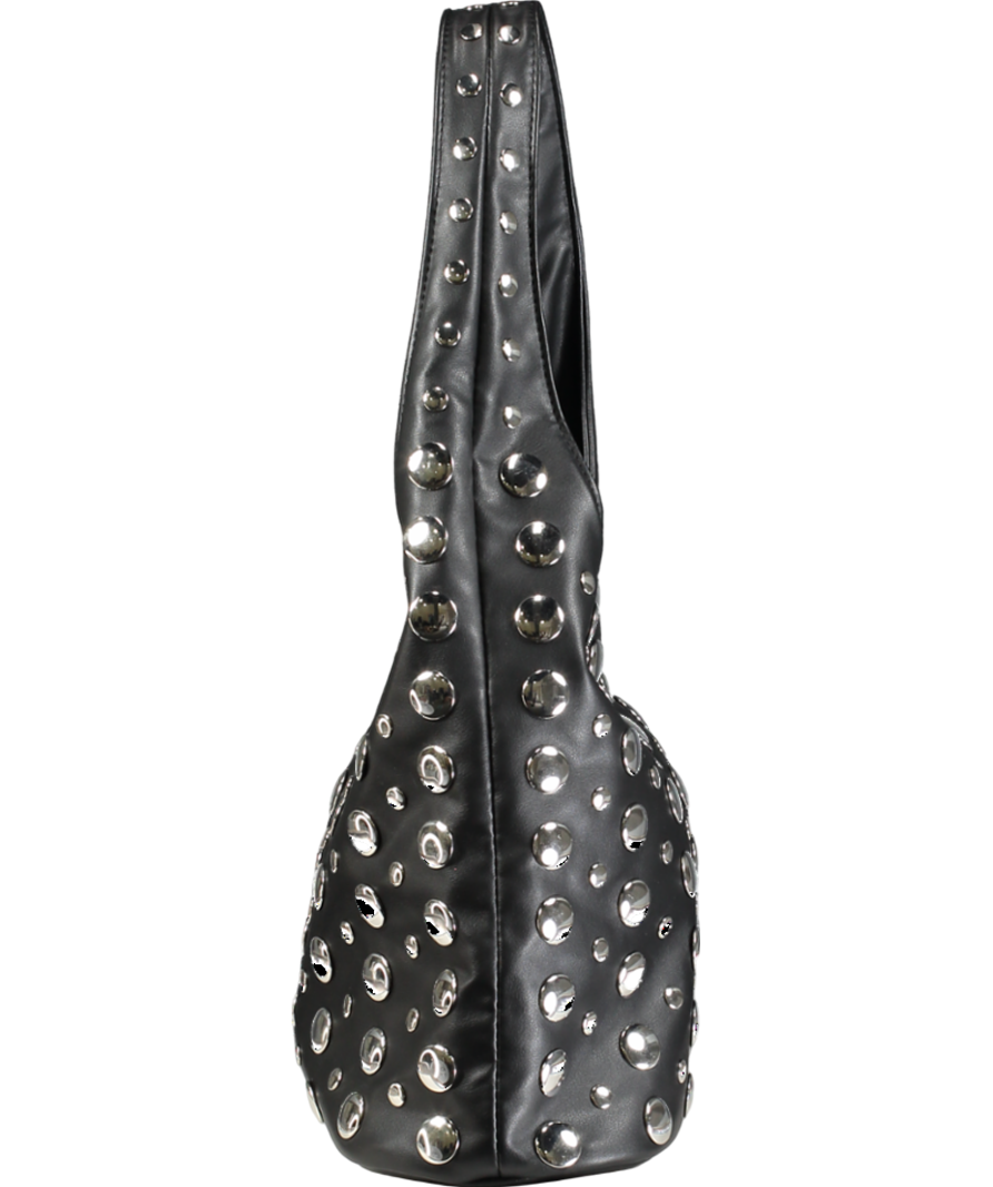 lefties Black Studded Bucket Bag One Size