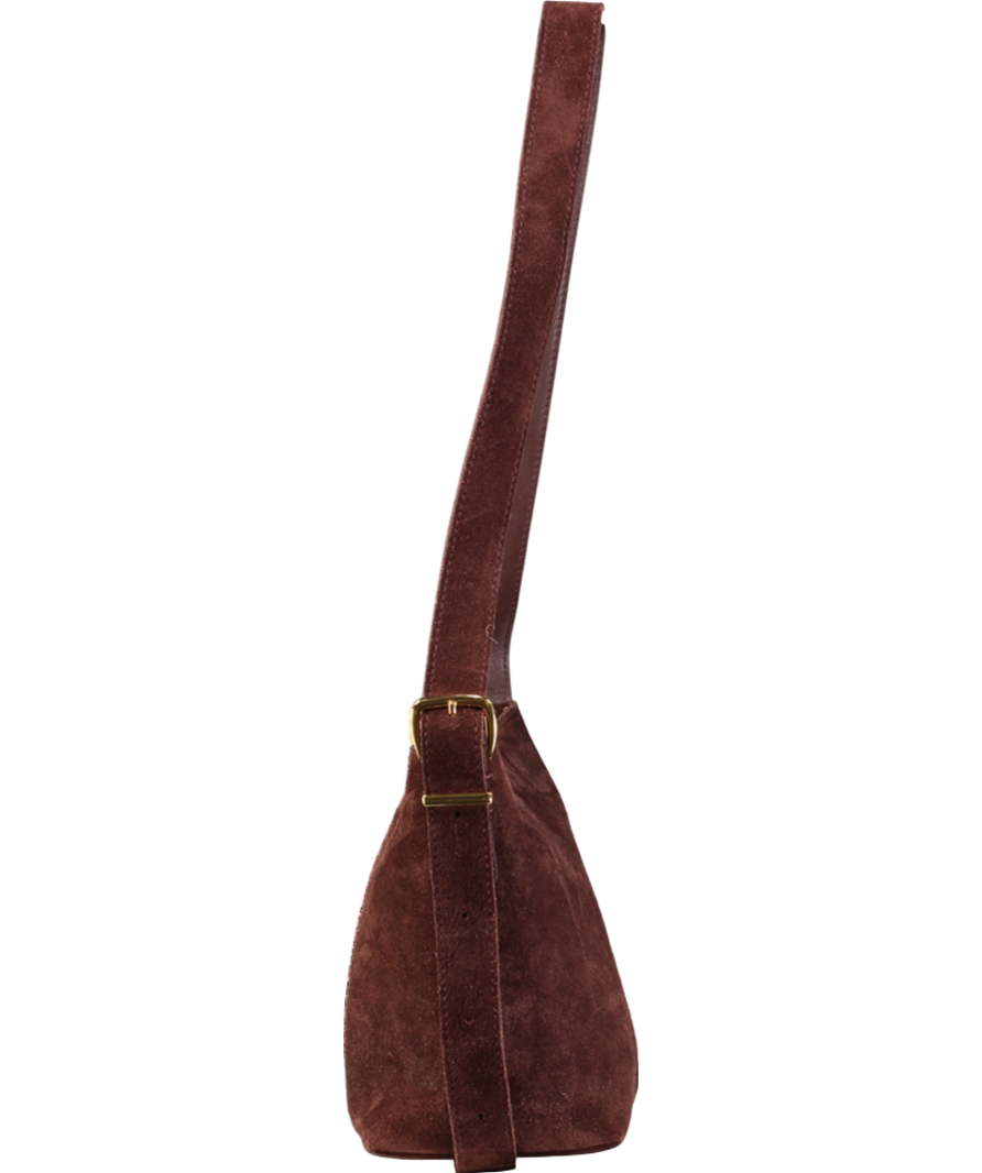 Madewell Brown The Essential Bucket Tote In Suede One Size