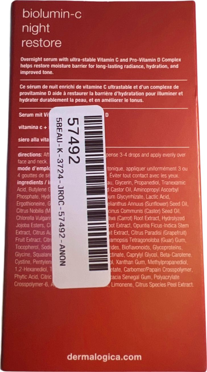 Dermalogica Biolumin-C Night Restore Serum 25ml