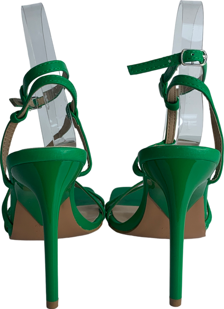 New Look Green Buckle Up Heels UK 6 EU 39 👠