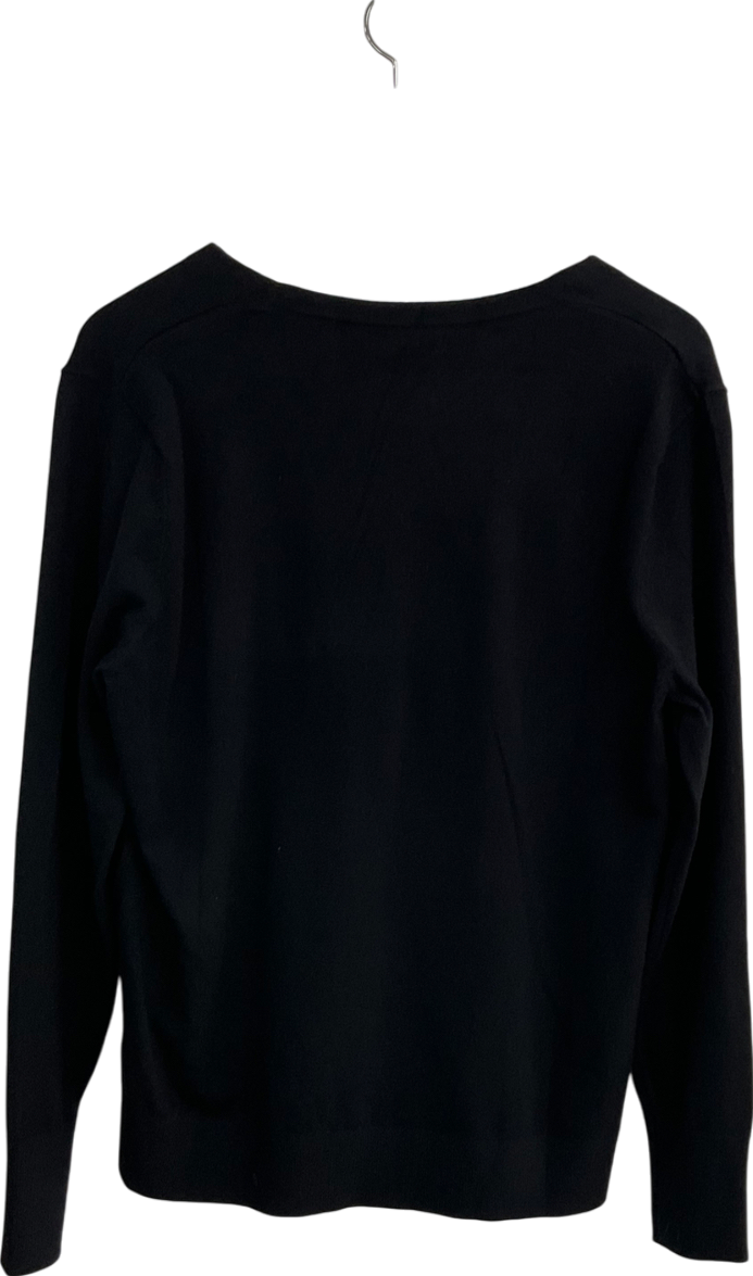 Everyday Black V Neck Jumper UK 14