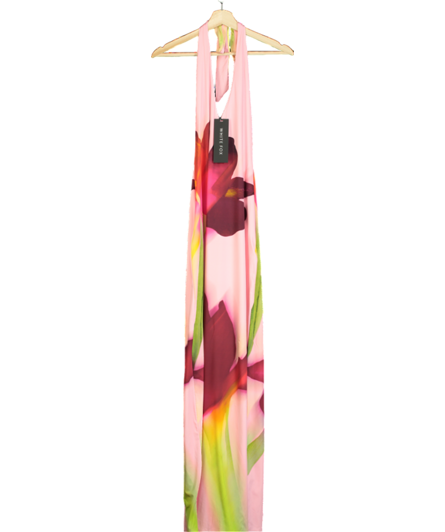 White Fox Pink Kiwi Kisses Maxi Dress UK S