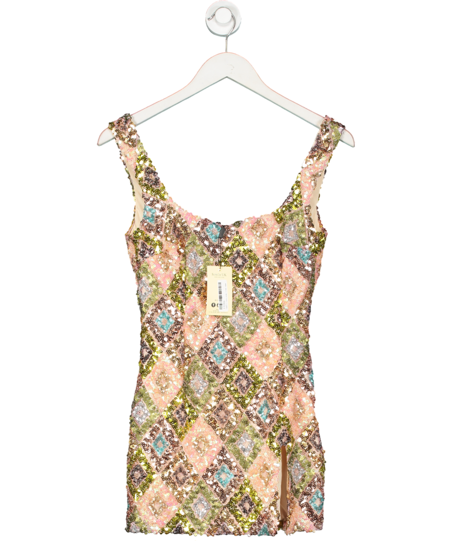 Sorelle UK Metallic Rose Crystal Dress And matching Bag UK S