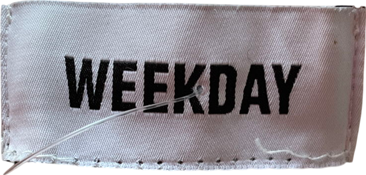 Weekday White Regular Oxford Shorts UK S