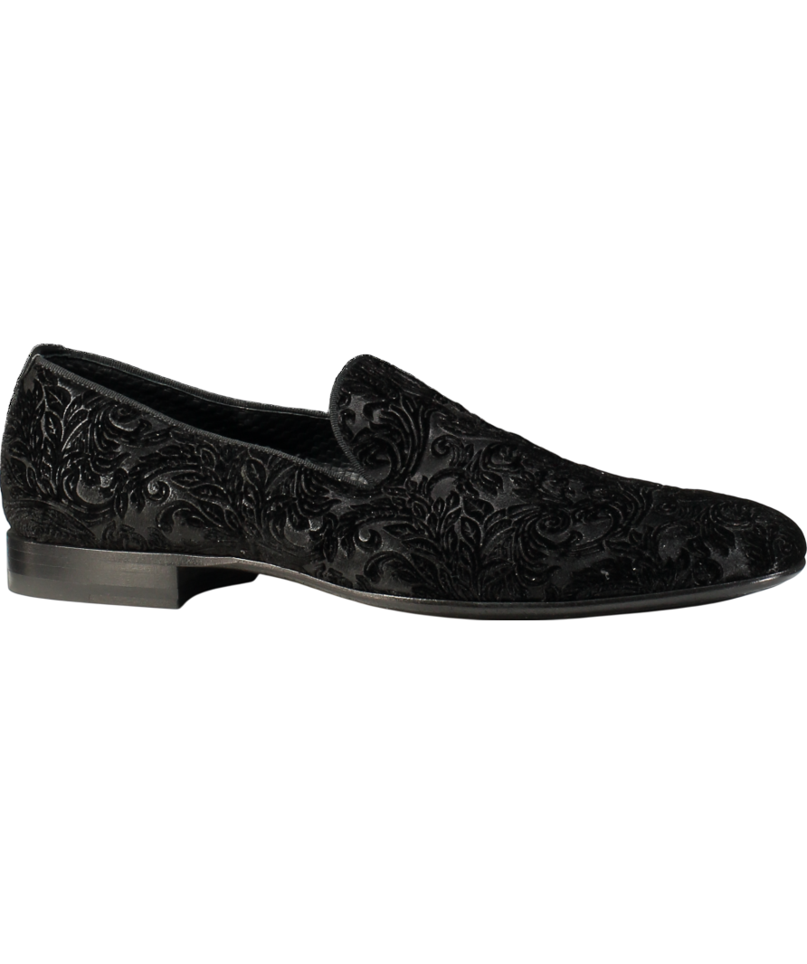 MAGNANNI Black Magnanni Baroque Velvet Slippers UK 11 EU 45 👞