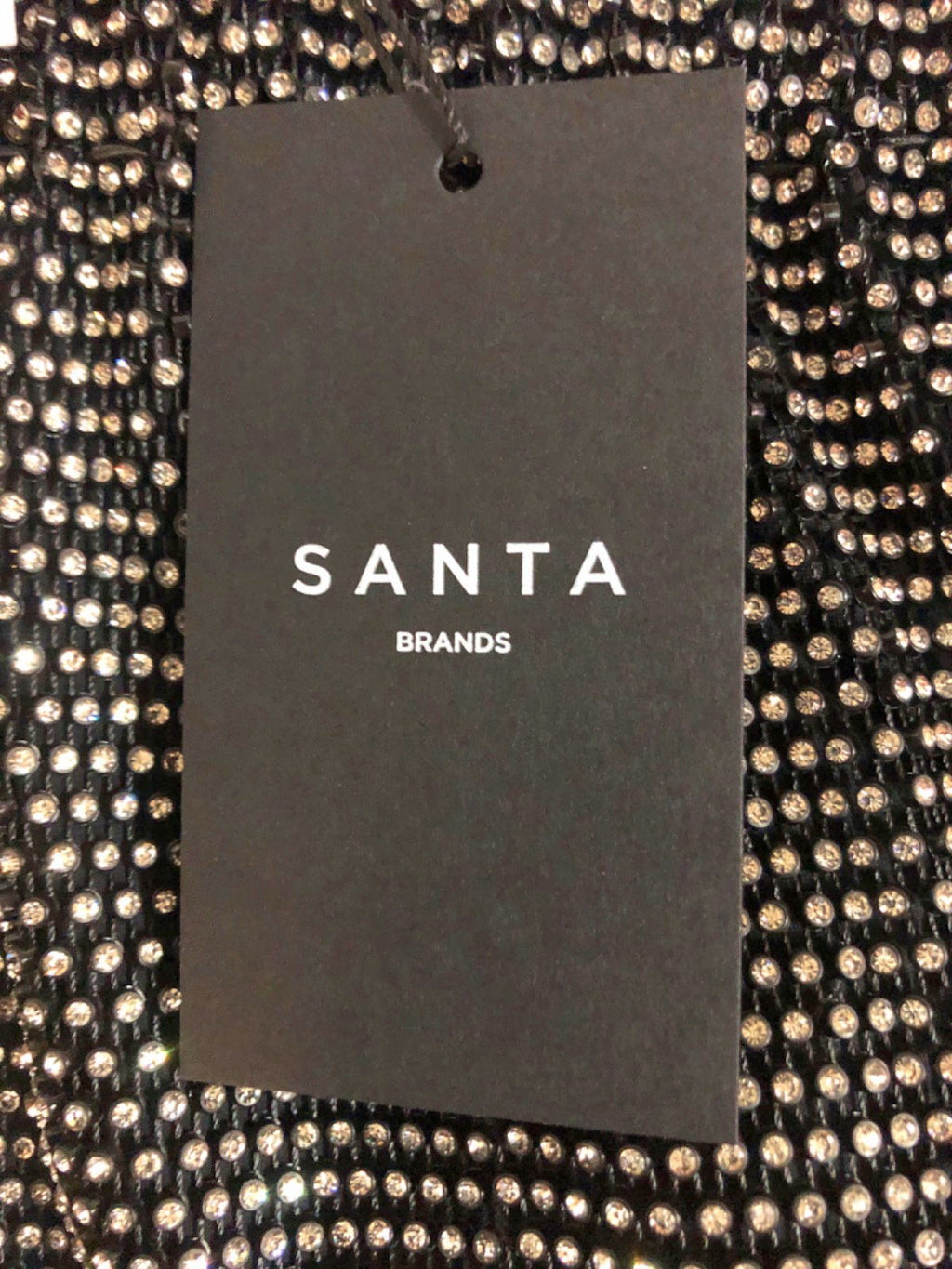 Santa Brands Black Sparkle feathers midi skirt UK L