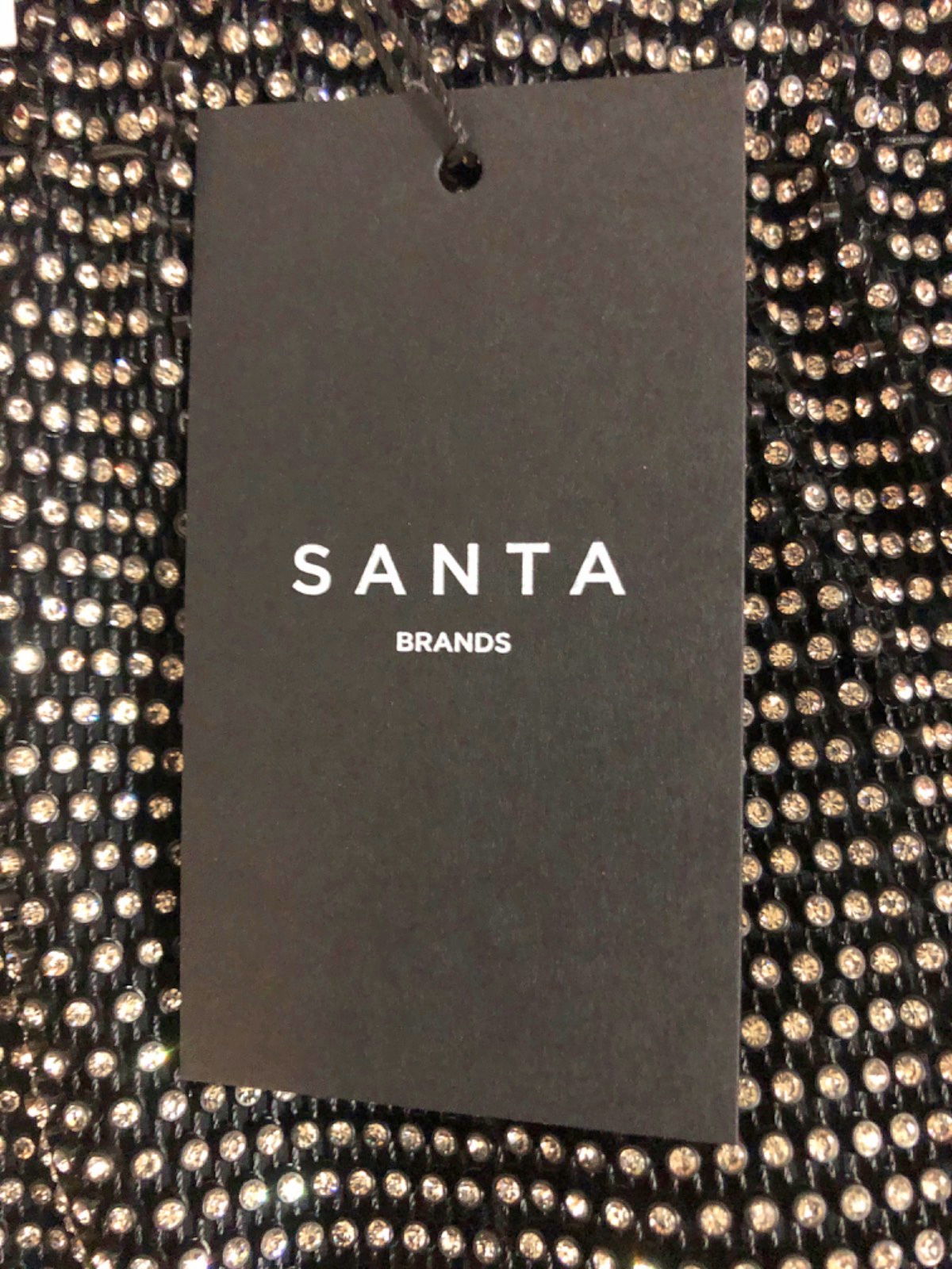 Santa Brands Black Sparkle feathers midi skirt UK L