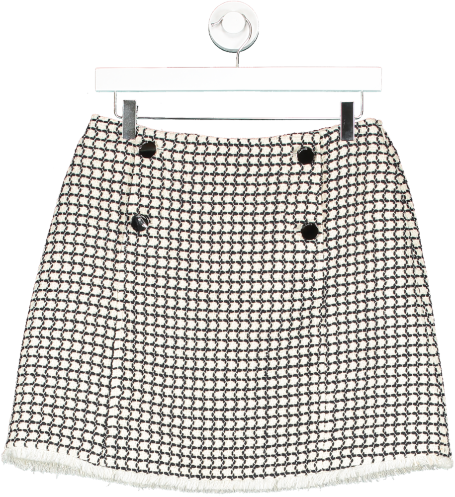 Ted Baker Cream Cheque Skirt UK 10