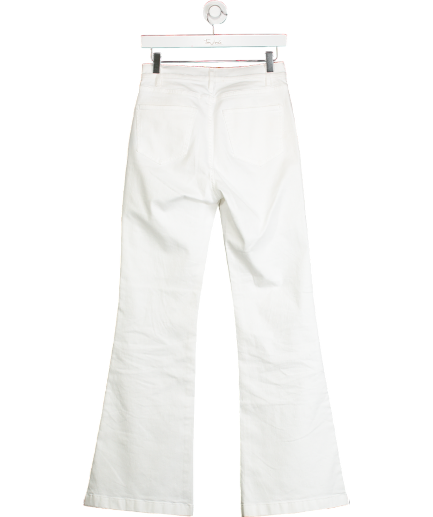J.McLaughlin White Domino Flared Jeans UK 8