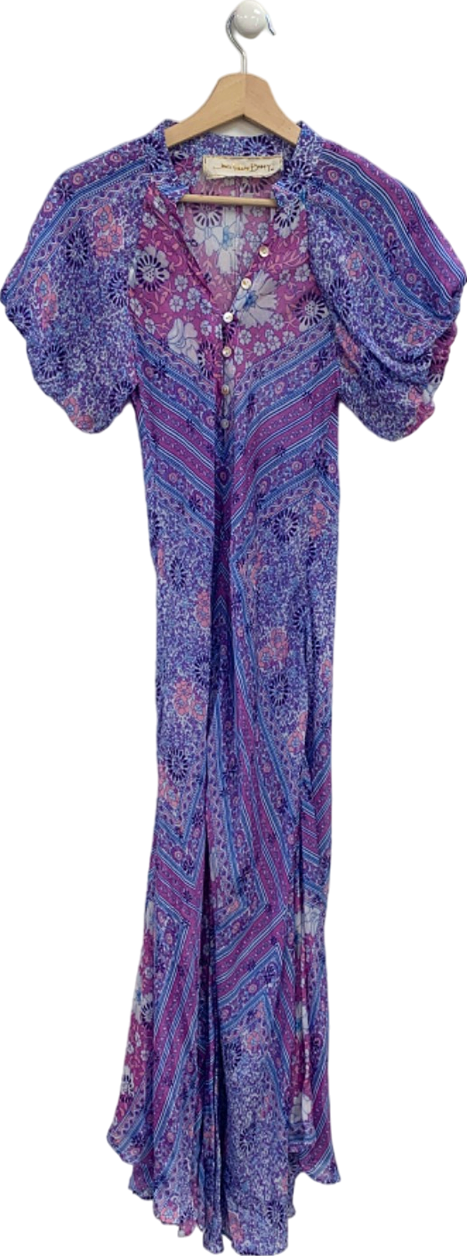 Jens Pirate Booty Purple Floral Maxi Dress UK S