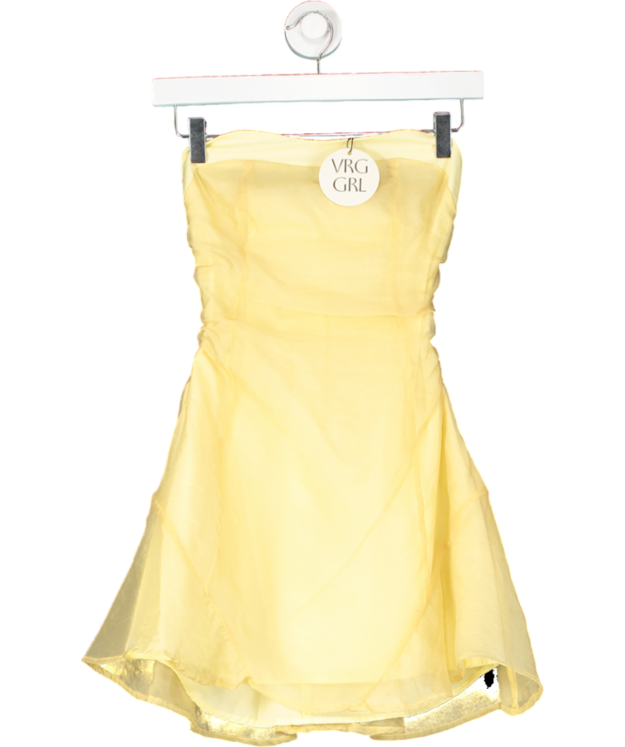 VRG Girl Yellow Paloma Mini Dress UK 6
