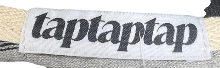 taptaptap Black Stripe Crop Karate UK S