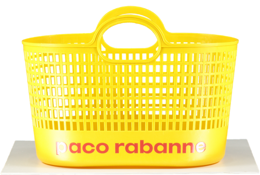 Paco Rabanne Yellow Plastic Basket Bag