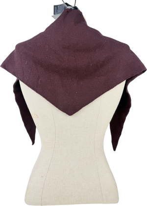 Mint Velvet Red Cotton Blend Triangle Knit Scarf One Size