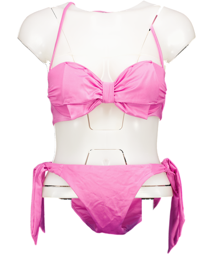 victoria secret Peony Pink Tie Side Bikini Bottoms And Bikini Top UK 32C