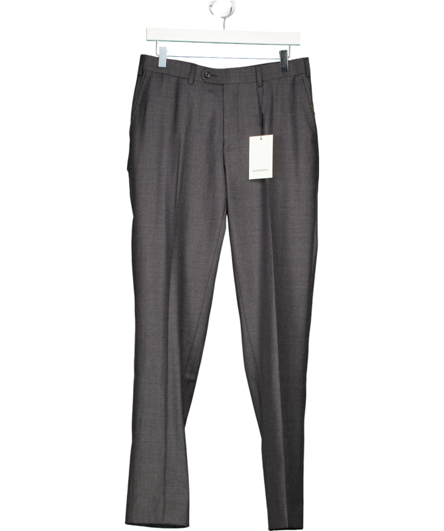 Suit Supply Grey Slim Leg Straight Suit Trousers W30