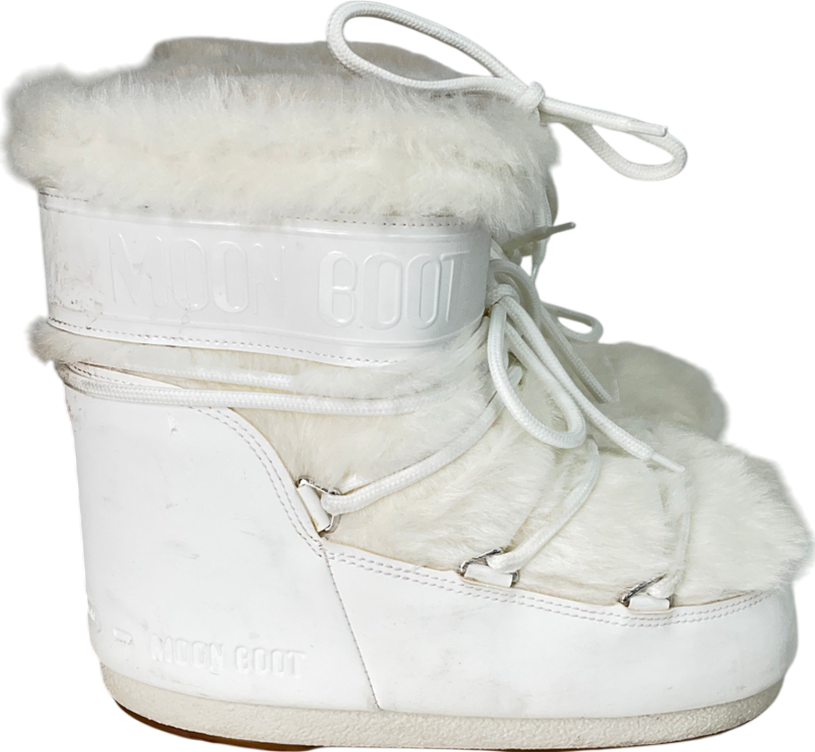 Moon Boot White Icon Low Ankle Boots UK 5 EU 38 👠