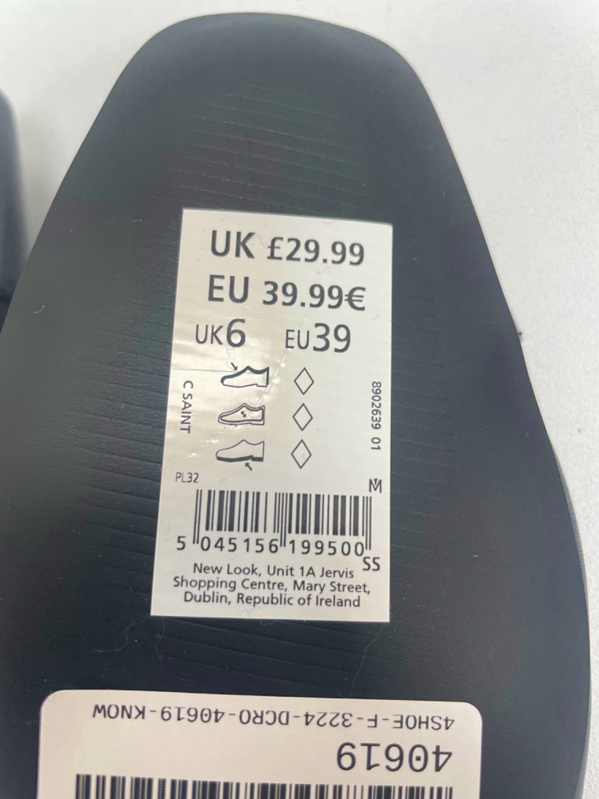 New Look Black Comfort Low Block Heel Slingback Shoes Size UK 6