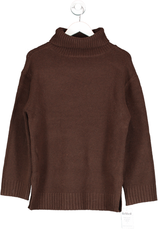 M&S Brown Soft Touch Turtle Neck Jumper UK S