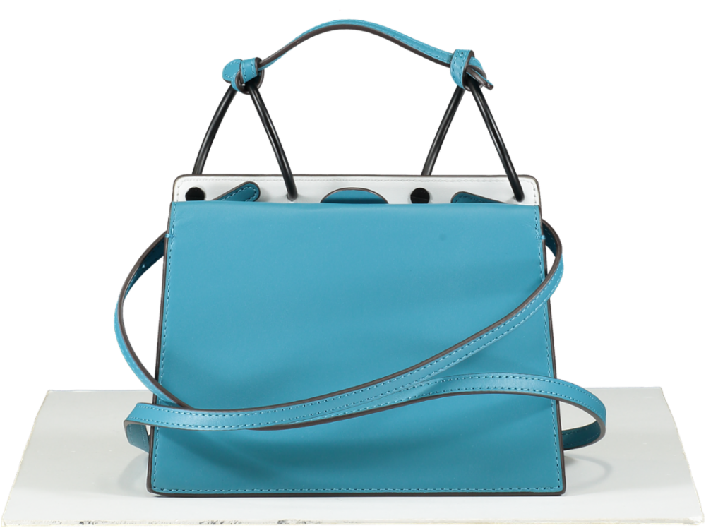 Danse Lente blue / white Phoebe leather Bis Bag