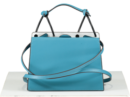 Danse Lente blue / white Phoebe leather Bis Bag