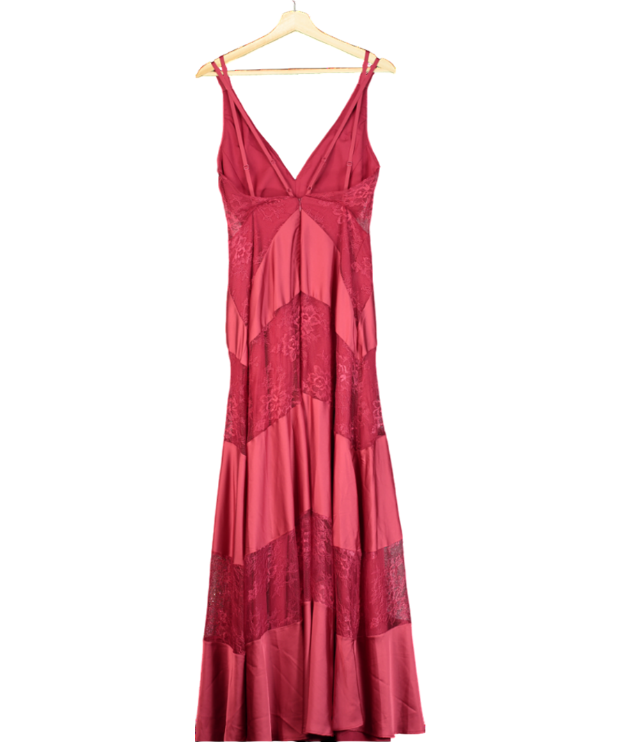 Layered with Love Red Lacey Maxi Dress UK M